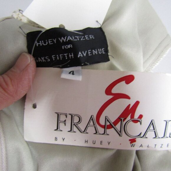 VTG NWT 90s Y2K HUEY WALTZER 4 GLITTER Floral Pastel Fairy Watercolor Saks Dress - Picture 10 of 15